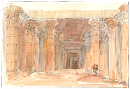 Temple de Philaé - La salle hypostyle
