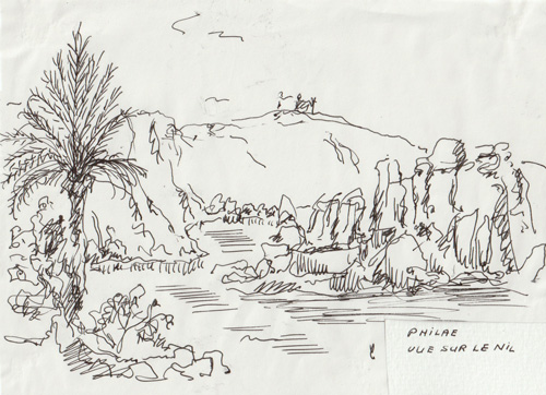 Vue sur le Nilk - Philaé