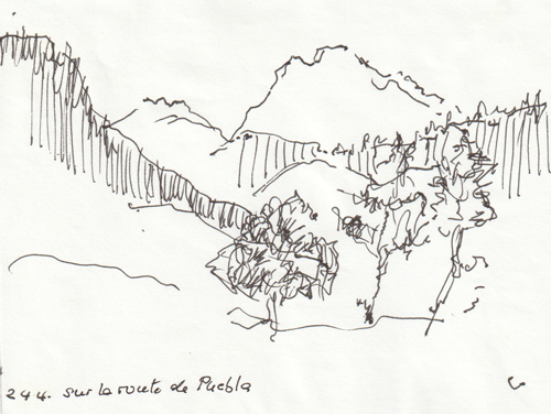 Sur la route de Puebla